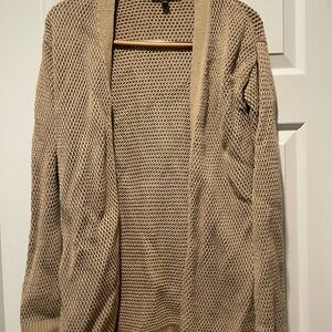 Banana Republic Factory Tan Open Knit Cardigan